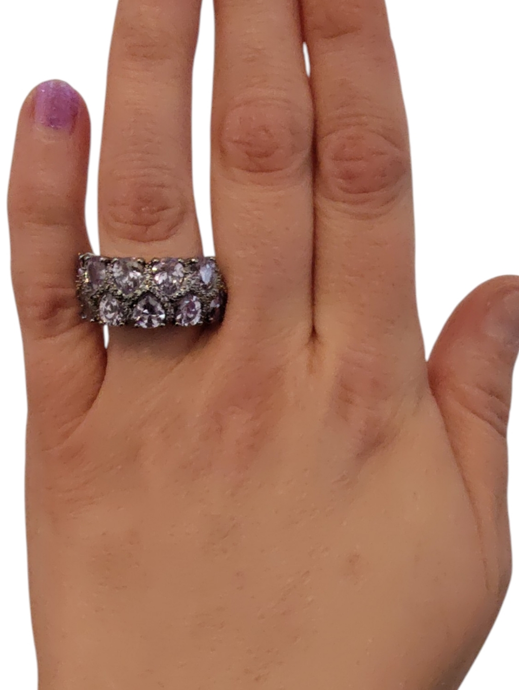 Bomb Party “Glowing Dreams” Lavender Cz Statement Ring Size 7